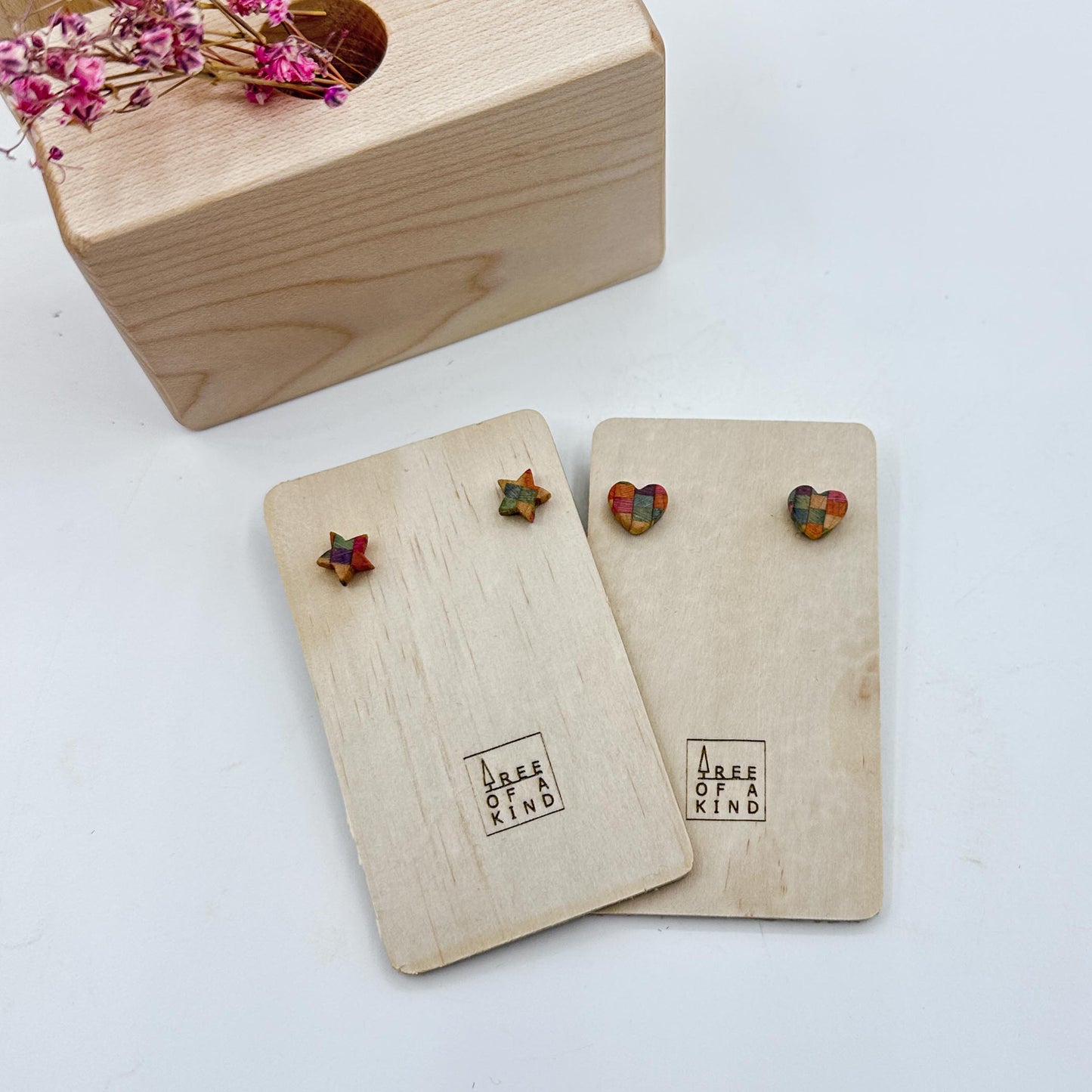 Confetti Pixel - Star Timber Stud Earring