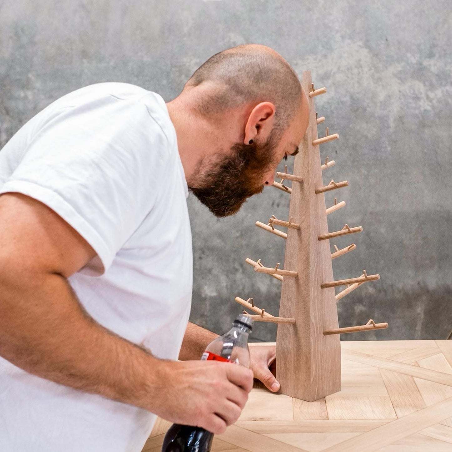 The Table Top Naked Oak Wooden Christmas Tree