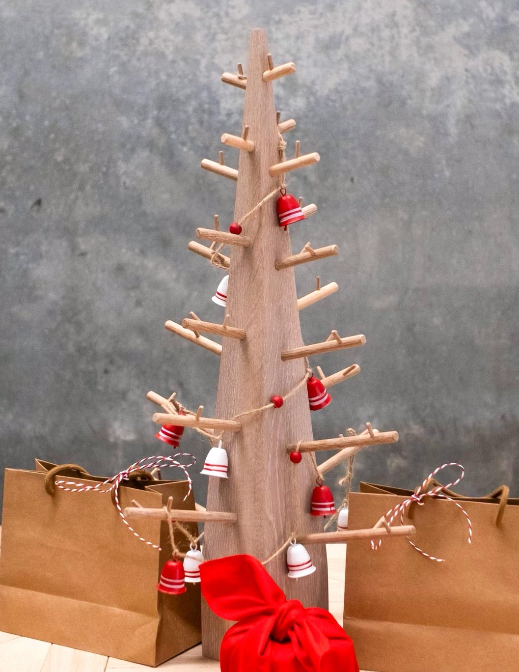 The Table Top Naked Oak Wooden Christmas Tree