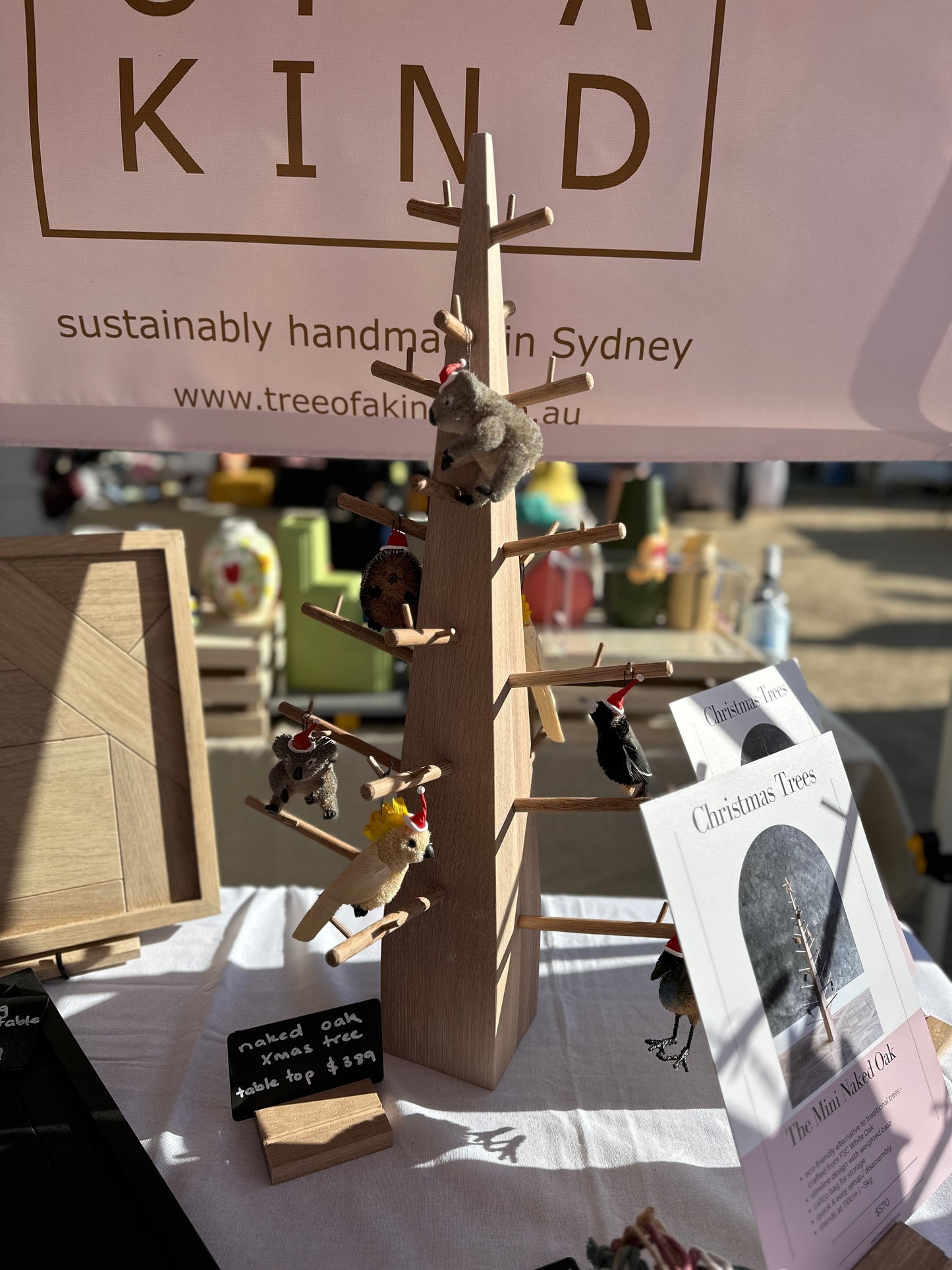 The Table Top Naked Oak Wooden Christmas Tree