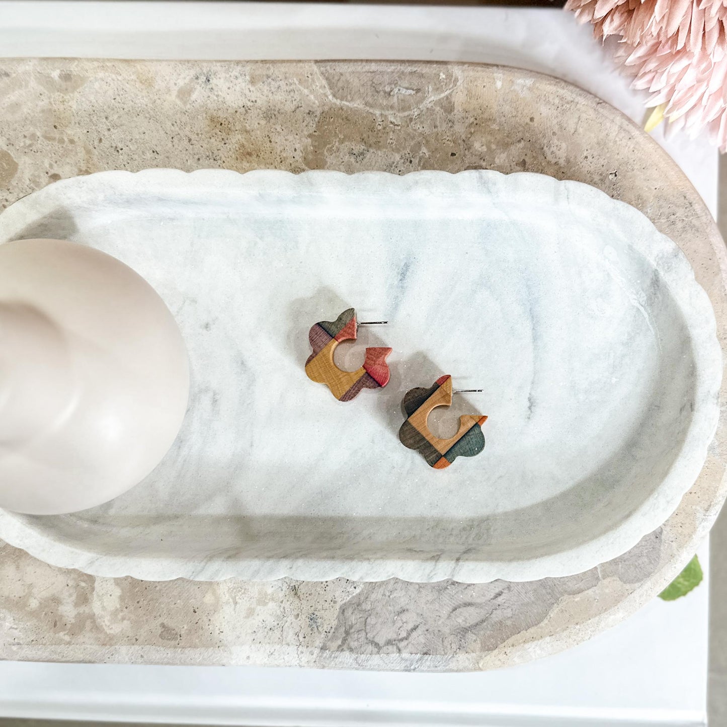 Bloom Burst Chunky Timber Hoops - Confetti