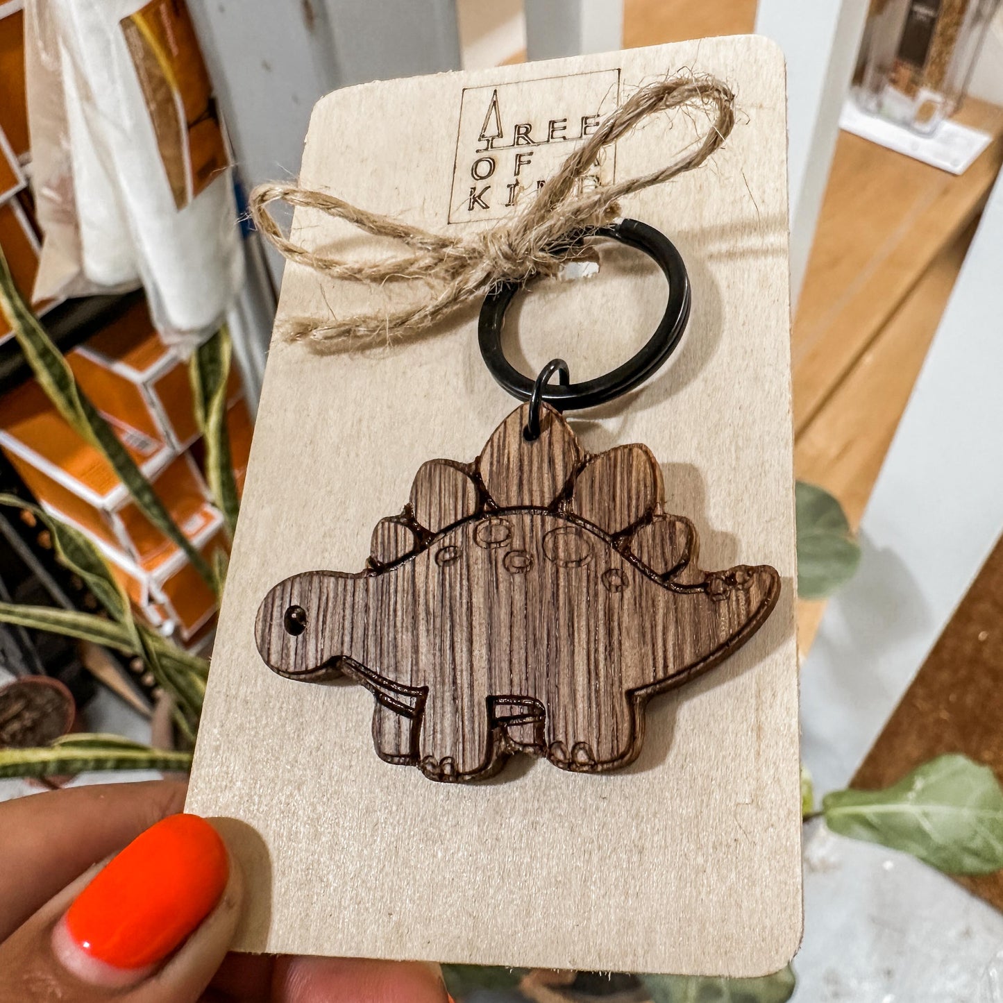 Timber Keyrings - Spotted Gum Steggy