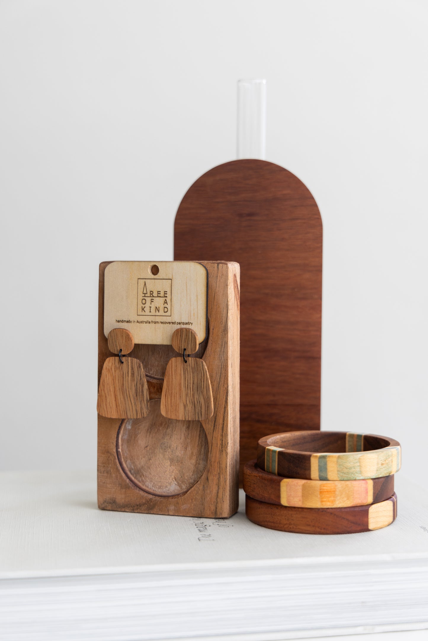 Rhombus Dangles - Spotted Gum