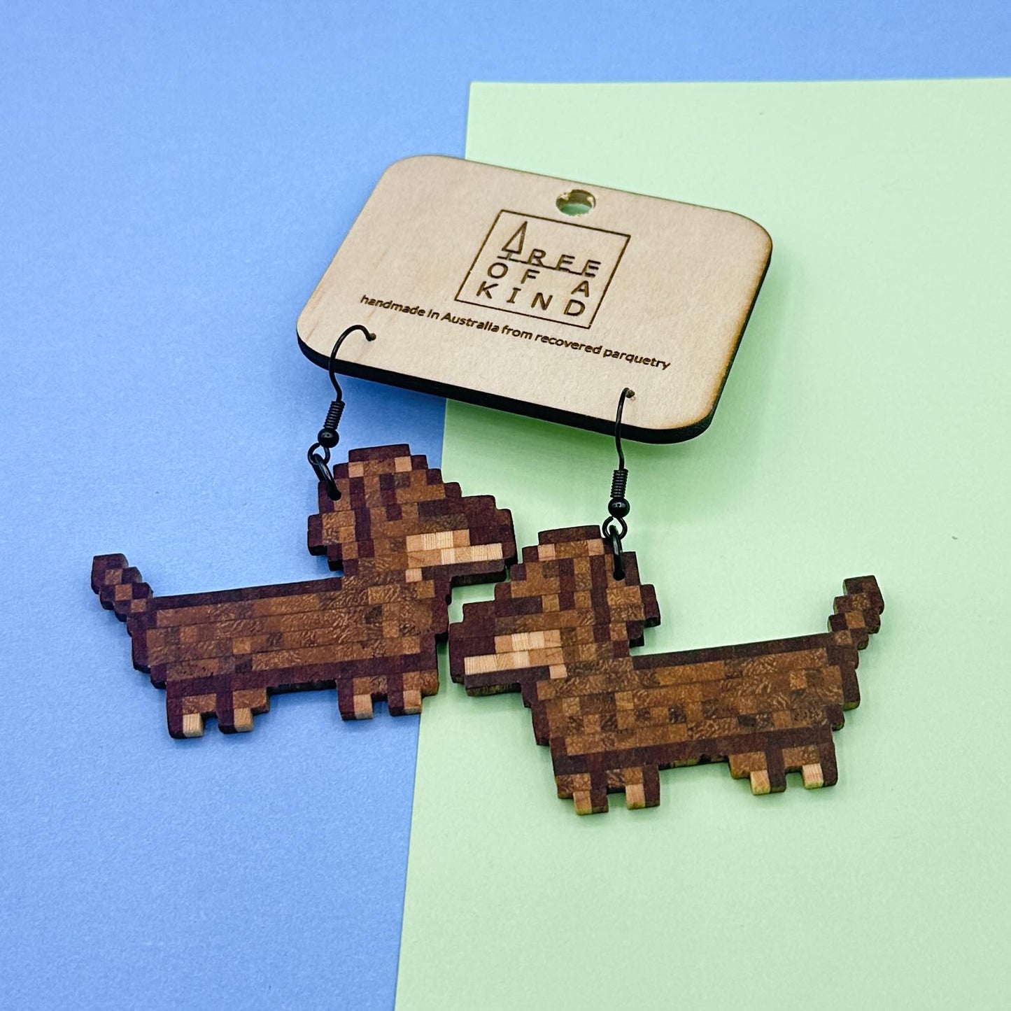 Pixel Mosaic Dangles - Sausage Dog