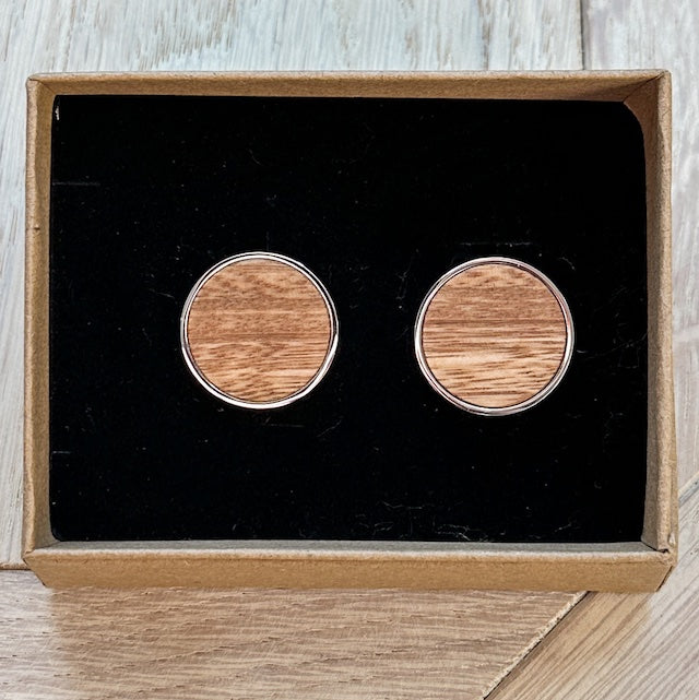 Timber Cufflinks - Spotted Gum