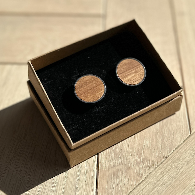 Timber Cufflinks - Spotted Gum