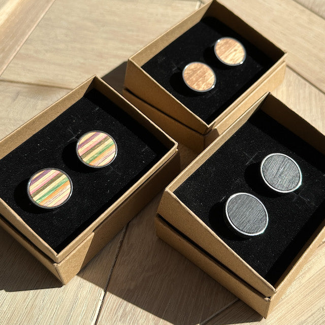 Timber Cufflinks - Spotted Gum