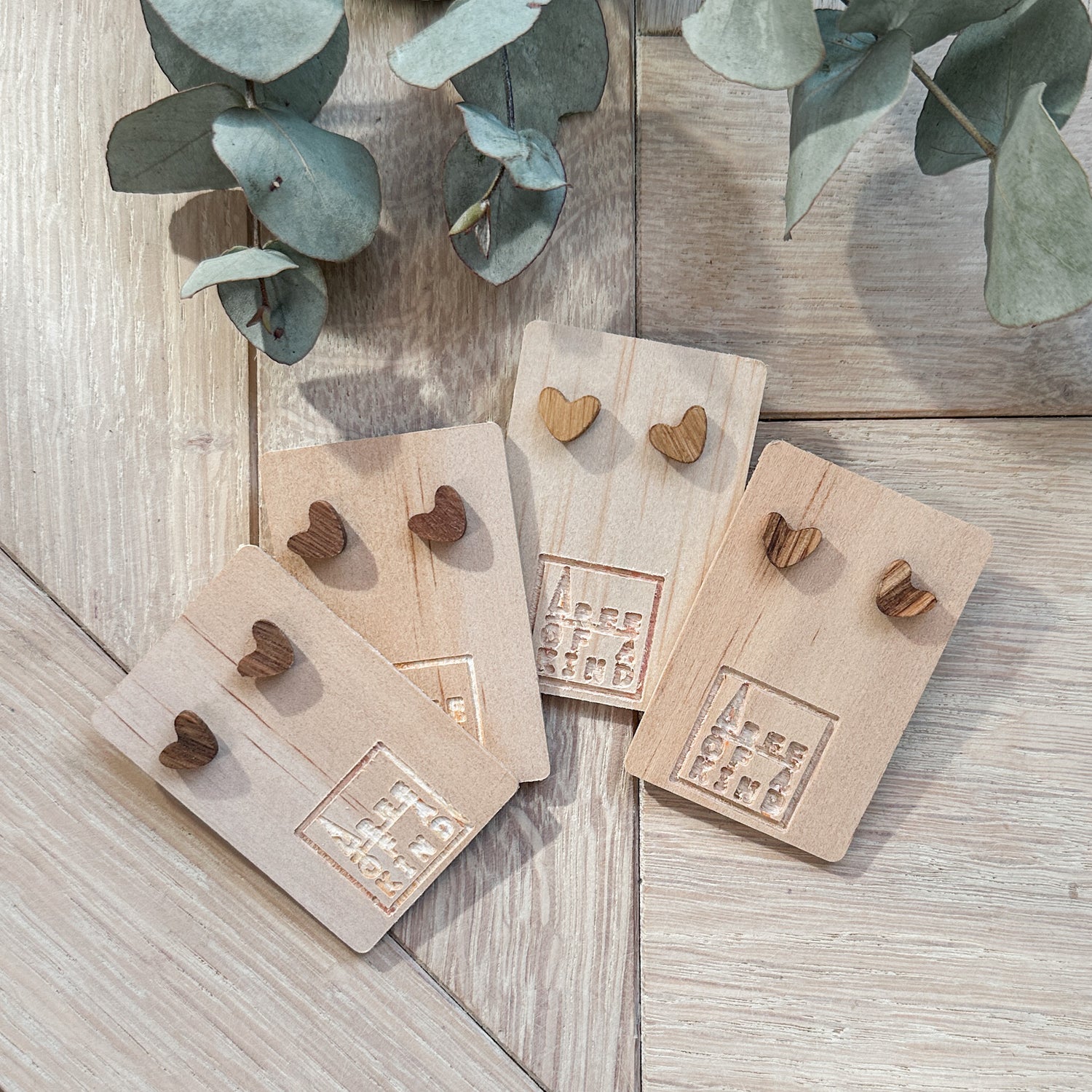 Recovered Parquetry Earrings - Studs