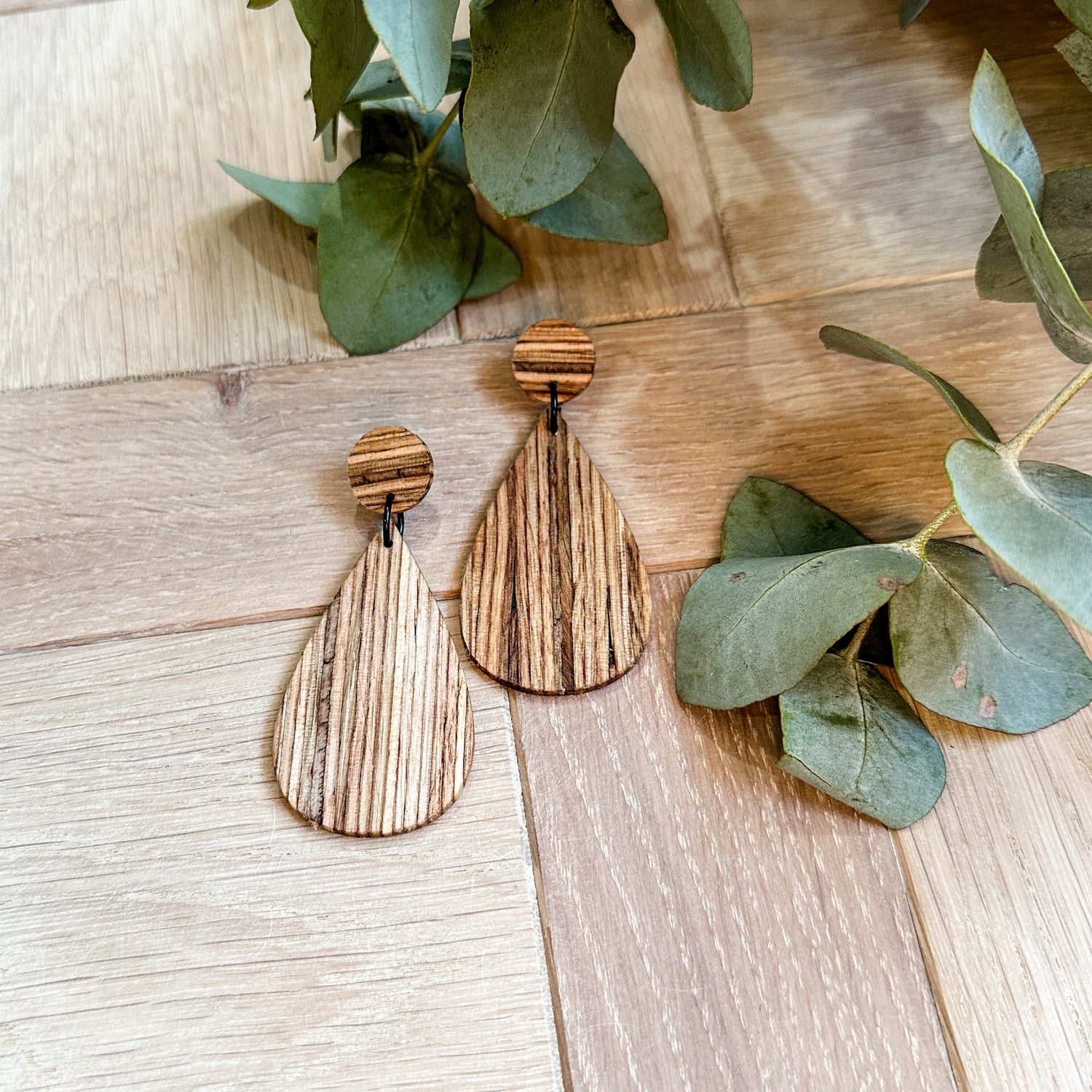 Recovered Parquetry Earrings - Dangles