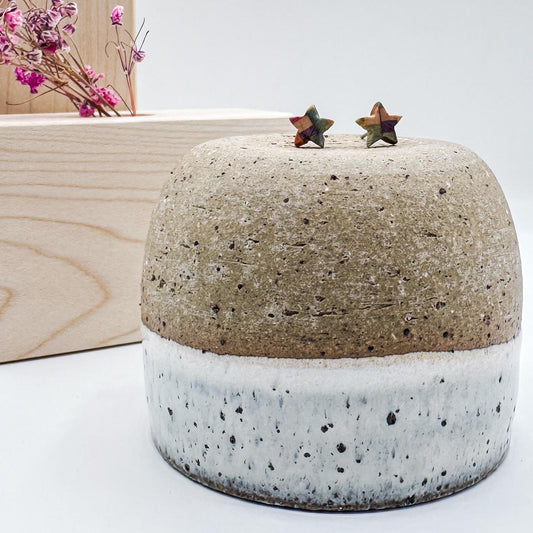 Confetti Pixel -  Star Timber Stud Earring