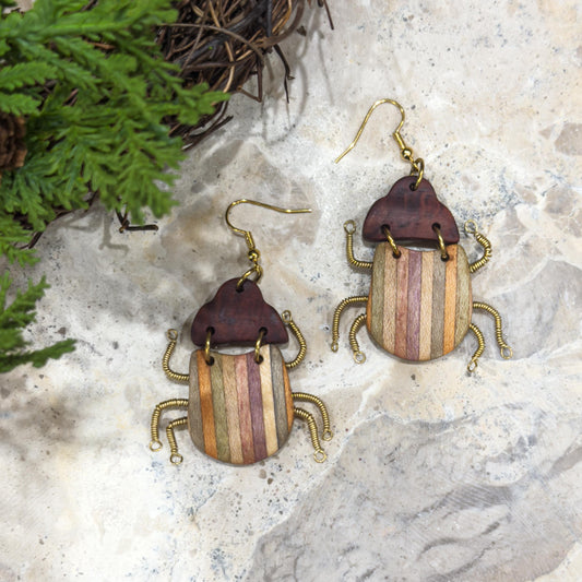 Christmas Beetle Dangles - Confetti Stripe