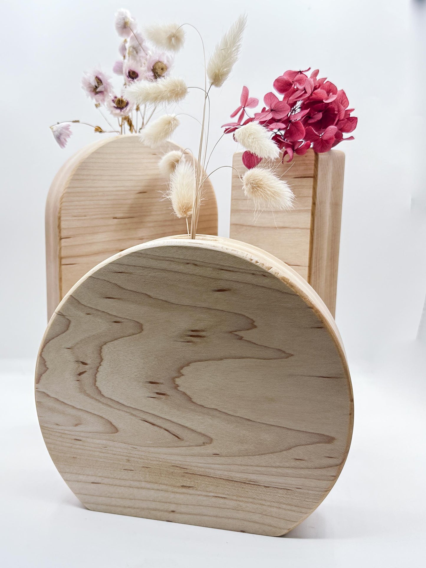 Timber Dry Flower Vases - Rock Maple