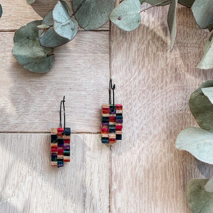 Confetti Colourburst Block - Mini Dangle Earrings